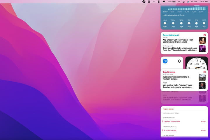 Cách sử dụng các tiện ích trong Trung tâm thông báo của MacOS Monterey