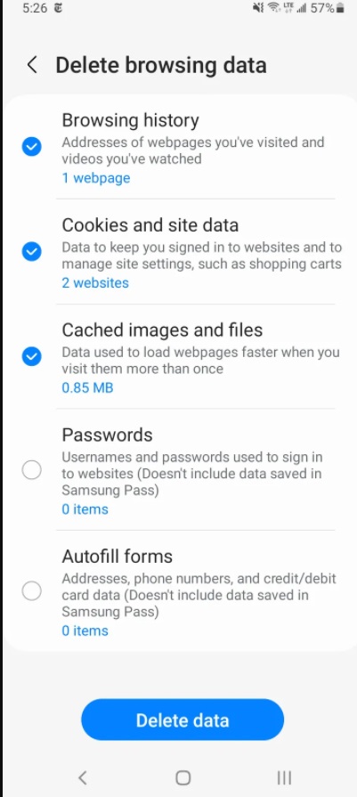 Cách xóa cookie và bộ nhớ đệm trên điện thoại Android