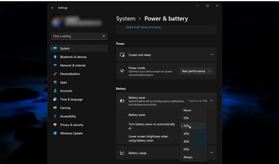 4 mẹo giúp cải thiện thời lượng pin của bạn trên Windows 11