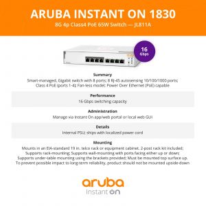 Thiết bị chuyển mạch Aruba instant on 1830 (JL811A)
