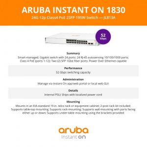 Thiết bị chuyển mạch Aruba instant on 1830 (JL813A)