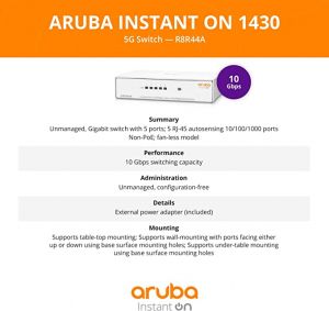 Thiết bị chuyển mạch Aruba Instant On 1430 5G