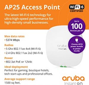 Thông số kỹ thuật Aruba Instant On AP25